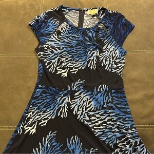 MICHAEL Michael Kors Coral Reef Print Midi Dress